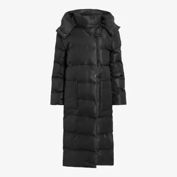 Утепленная куртка Allana с воротником-стойкой и капюшоном Allsaints, черный