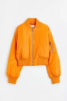 Утепленная куртка-бомбер H&M, оранжевый