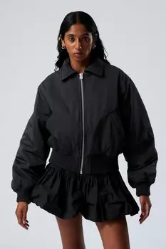 Утепленная куртка-бомбер Weekday, синий