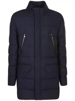 Утепленная куртка Corneliani с воротником-стойкой, синий