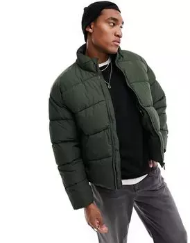 Утепленная куртка цвета хаки Jack & Jones