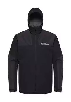 Утепленная куртка "jasper ins" с регулируемым капюшоном Jack Wolfskin, черный