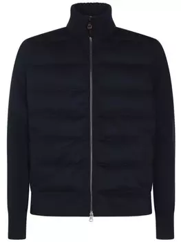 Утепленная куртка на молнии Moncler, синий