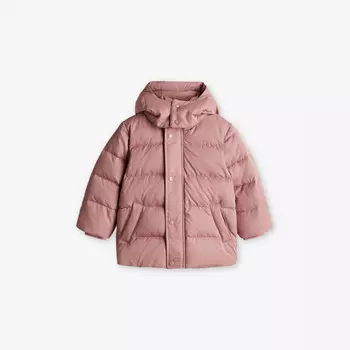 Утепленная куртка-пуховик со съемным капюшоном 2-10 лет H&M Adorables, розовый