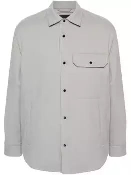 Утепленная куртка-рубашка EMPORIO ARMANI, серый