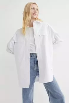 Утепленная куртка-рубашка H&amp;M, белый