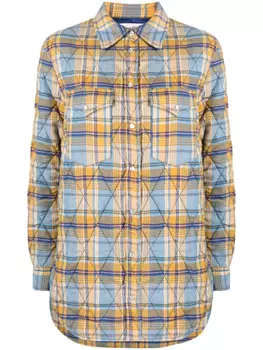 Утепленная куртка-рубашка в клетку MARANT TOILE, синий