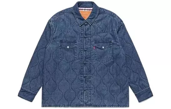 Утепленная куртка-рубашка в стиле вестерн X Clot Levis, Denim Blue