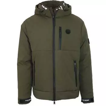 Утепленная куртка с большим логотипом бренда внутри Plein Sport, зеленый