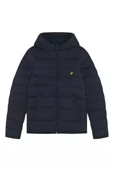 Утепленная куртка с капюшоном для мальчика Lyle & Scott, синий