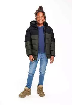 Утепленная куртка с капюшоном и подкладкой из борга Minoti, хаки