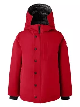 Утепленная куртка с логотипом Canada Goose Kids, красный