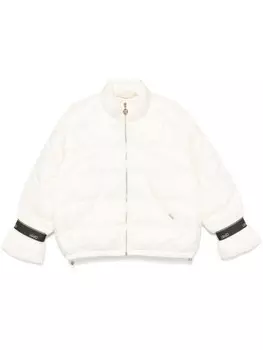 Утепленная куртка с логотипом LIU JO, серый