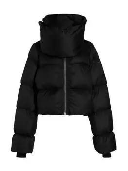 Утепленная куртка с воротником-воронкой Rick Owens, черный