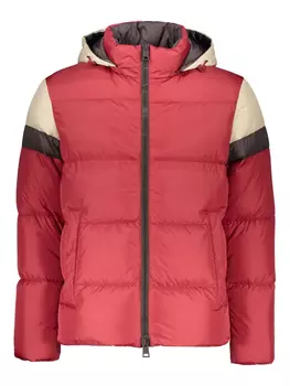 Утепленная куртка в стиле колор-блок Herno, красный