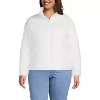 Утепленная куртка Wanderfree больших размеров Lands' End, белый