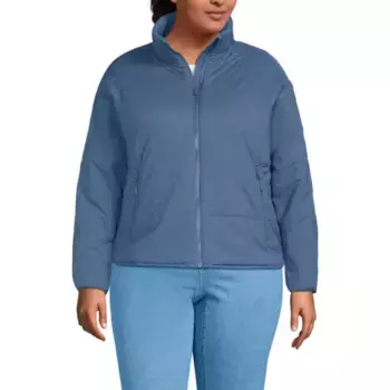 Утепленная куртка Wanderfree больших размеров Lands' End, цвет light indigo blue