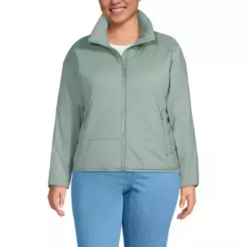 Утепленная куртка Wanderfree больших размеров Lands' End, цвет lily pad green