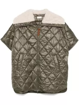 Утепленная накидка Moncler, зеленый