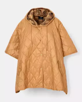 Утепленная накидка с капюшоном цвета хаки Latouche, коричневый