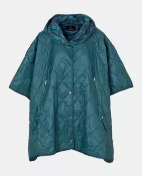 Утепленная накидка с капюшоном цвета хаки Latouche, зеленый