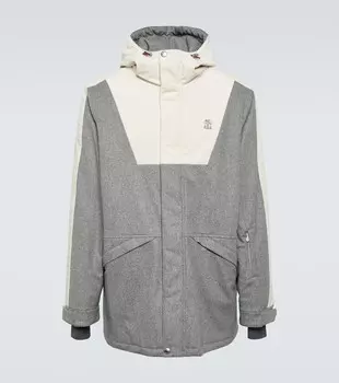 Утепленная шерстяная куртка Brunello Cucinelli, мультиколор