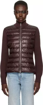 Утепленная шерстяная куртка-пуховик Moncler, Burgundy