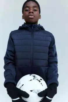 Утепленная спортивная куртка H&M, синий