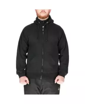 Утепленная толстовка с капюшоном Big & Tall – прочная, теплая, удобная RefrigiWear, черный