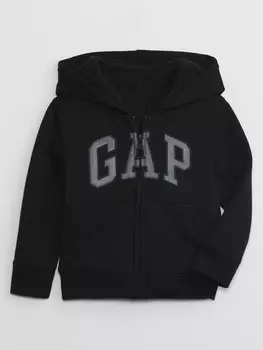 Утепленная толстовка с капюшоном Gap, черный