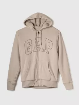 Утепленная толстовка с логотипом Gap, бежевый