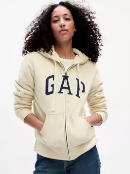 Утепленная толстовка с логотипом Gap, бежевый