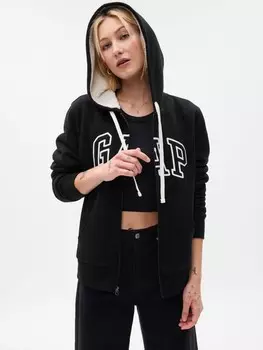 Утепленная толстовка с логотипом Gap, черный