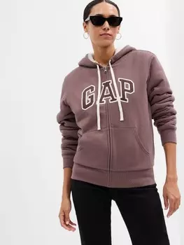 Утепленная толстовка с логотипом Gap, коричневый