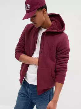 Утепленная толстовка с логотипом Gap, красный