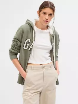 Утепленная толстовка с логотипом Gap, зеленый