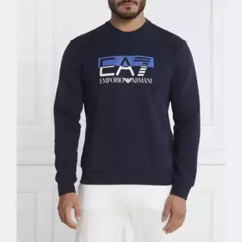Утепленная толстовка стандартного кроя Ea7, синий