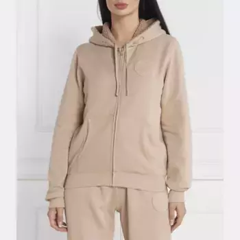 Утепленная толстовка стандартного кроя Emporio Armani, бежевый