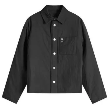 Утепленная верхняя рубашка Ami Paris, черный