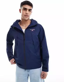 Утепленная ветровка с капюшоном Polo Ralph Lauren Sport Capsule Eastview темно-синего цвета