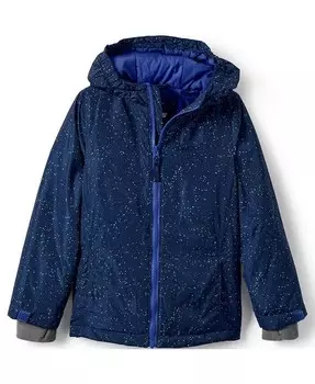 Утепленная зимняя куртка для девочек Lands' End, зеленый