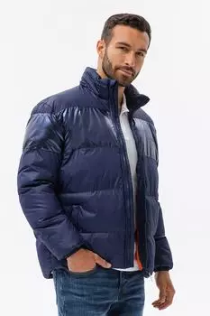 Утепленная зимняя куртка на молнии Ombre, синий