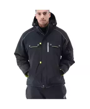 Утепленная зимняя куртка с капюшоном Big & Tall Extreme, тяжелая верхняя одежда для холодной погоды RefrigiWear, черный