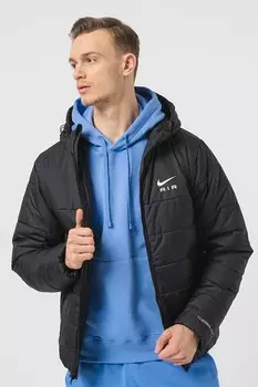 Утепленная зимняя куртка с капюшоном Nike, черный