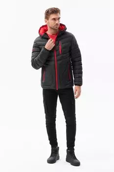 Утепленная зимняя куртка с капюшоном Ombre, черный