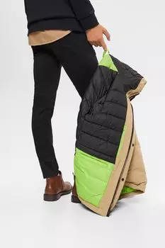 Утепленная зимняя куртка с вшитыми карманами Edc By Esprit, коричневый