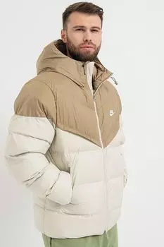 Утепленная зимняя куртка Windrunner с капюшоном Nike, коричневый