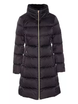 Утепленное пальто Herno с высоким воротом большого размера, черный