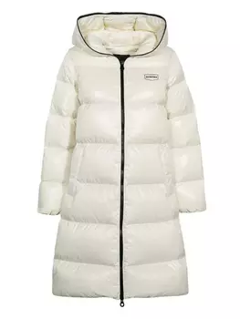 Утепленное пальто с капюшоном Duvetica, белый