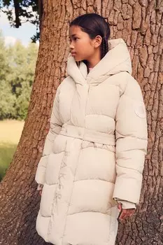 Утепленное пальто с капюшоном и поясом, устойчивое к воздействию дождя Baker By Ted Baker, бежевый